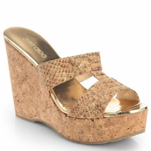 Jimmy Choo Shoes - Jimmy Choo metallic wedge sandals 6